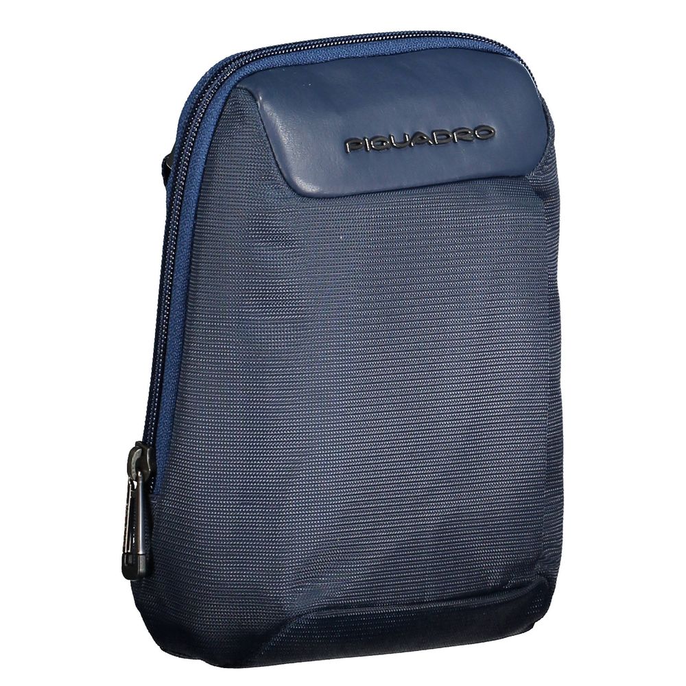 Piquadro Blue Recycled Men Shoulder Bag