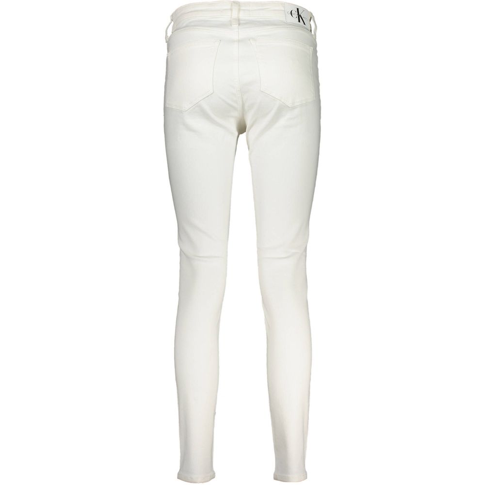 Calvin Klein White Cotton Women Jeans