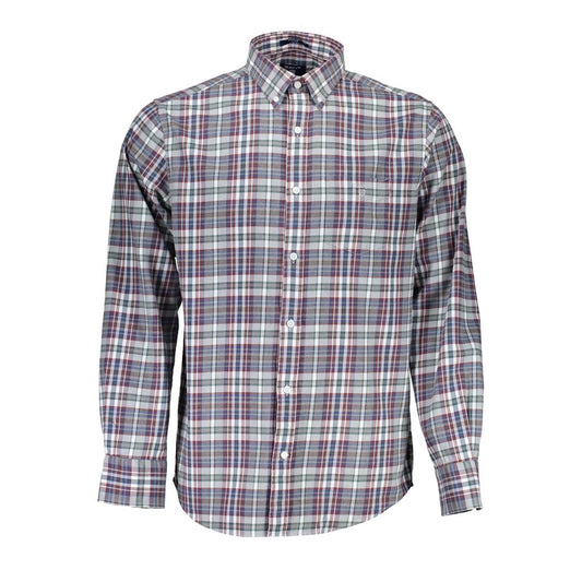 Gant Elegant Blue Cotton Button-Down Shirt - S