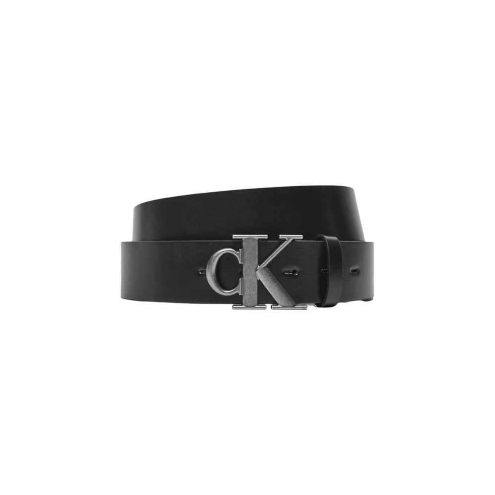 Calvin Klein Jeans Black Leather Belt