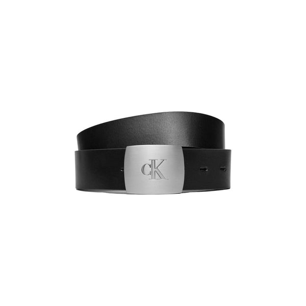 Calvin Klein Jeans Black Leather Belt - 95 cm / 38 Inches