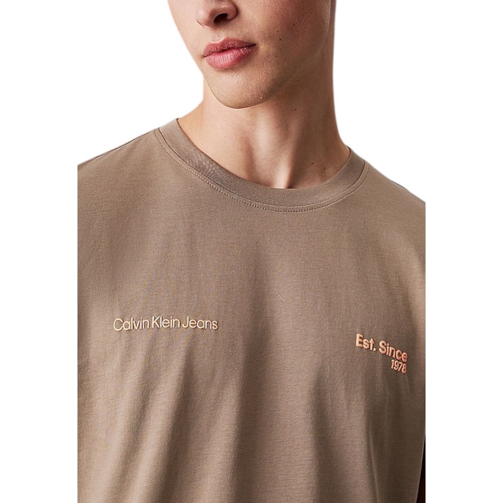 Calvin Klein Jeans Beige Cotton T-Shirt - IT48 | L