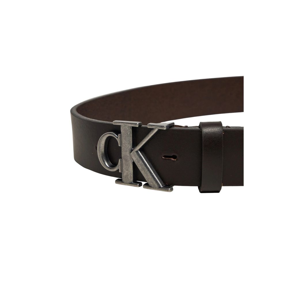 Calvin Klein Jeans Brown Leather Belt - 110 cm / 44 Inches