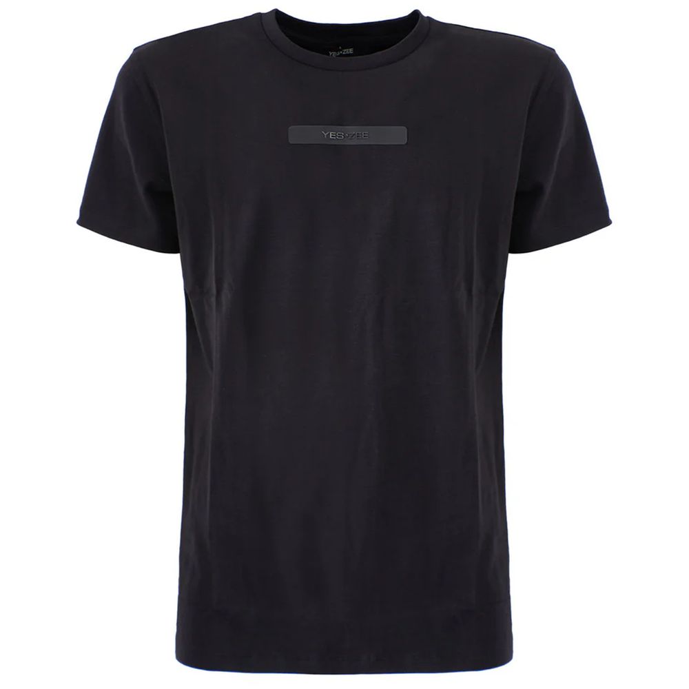 Yes Zee Black Cotton T-Shirt