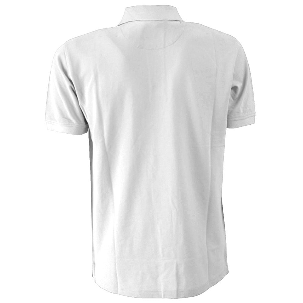 Yes Zee White Cotton Men Polo Shirt