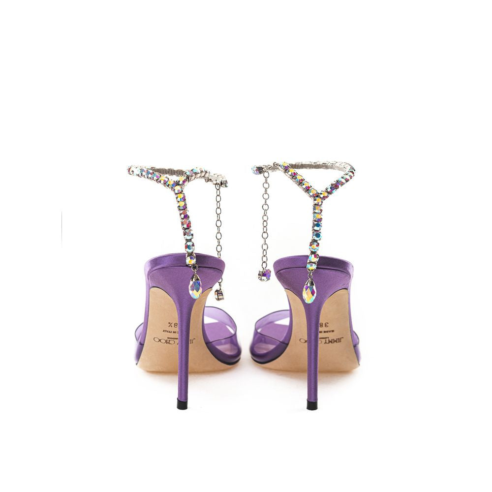 Jimmy Choo Purple Raso Sandal - EU38.5/US8.5