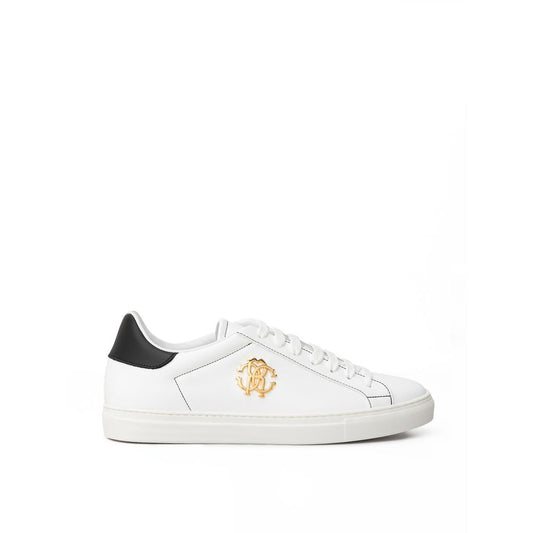 Roberto Cavalli White Leather Sneaker - EU41/US8