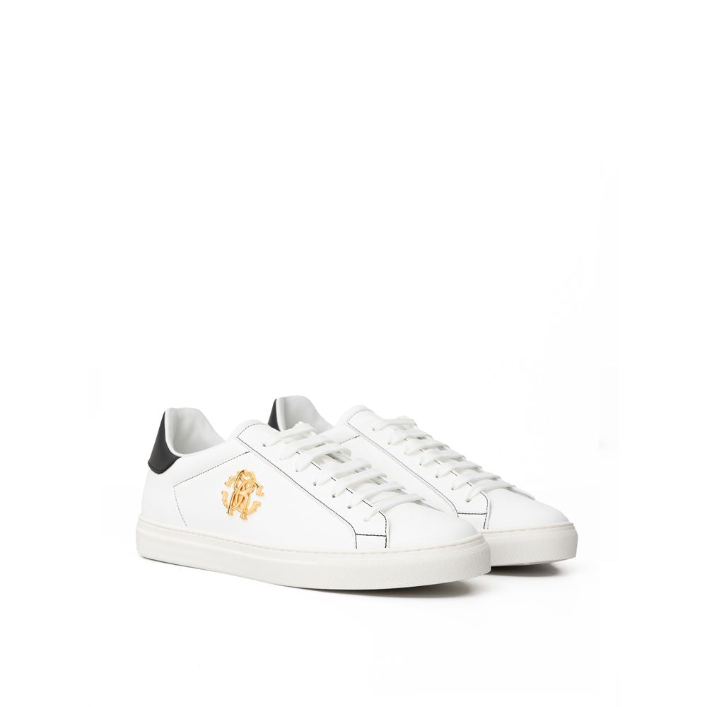 Roberto Cavalli White Leather Sneaker - EU41/US8