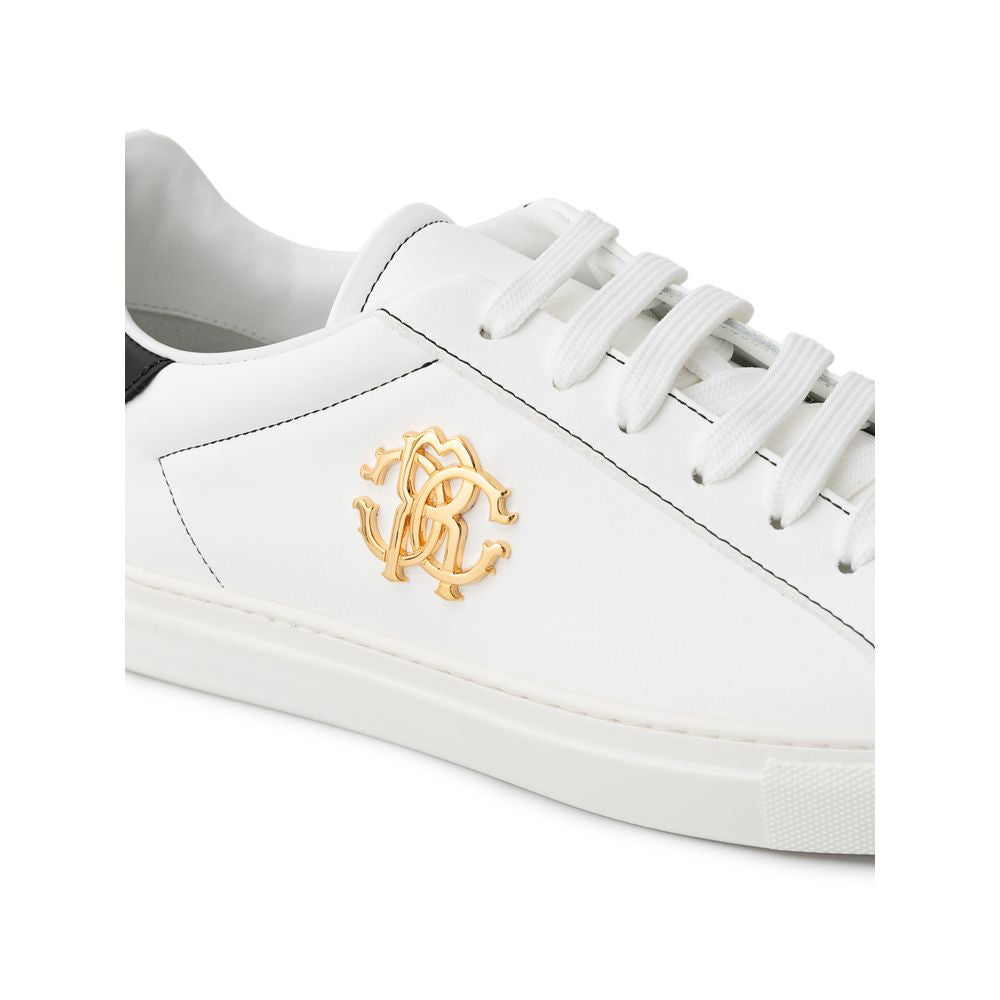 Roberto Cavalli White Leather Sneaker - EU41/US8