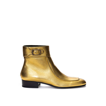 Saint Laurent Gold Leather Boot - EU35/US5