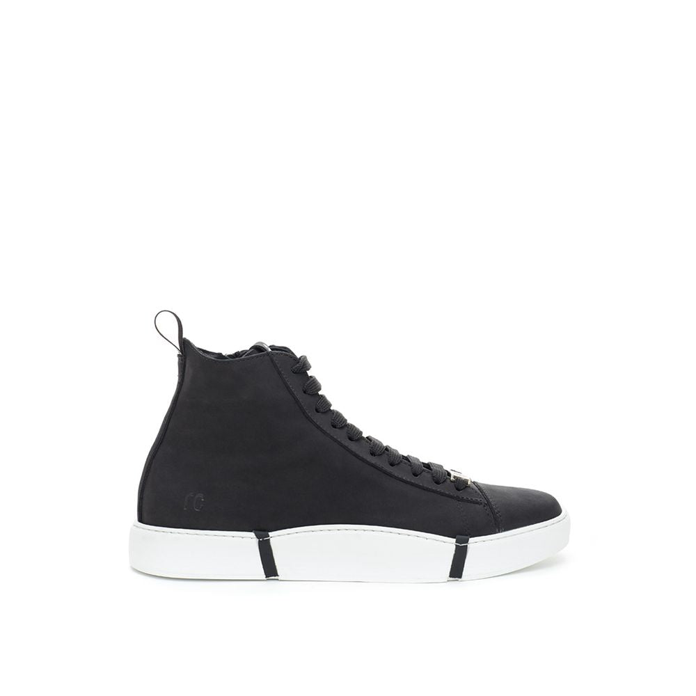 Roberto Cavalli Elegant Suede Sneakers in Chic Black - EU36/US6