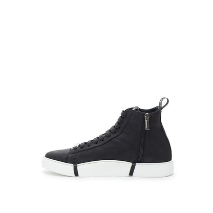 Roberto Cavalli Elegant Suede Sneakers in Chic Black - EU36/US6