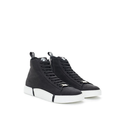 Roberto Cavalli Elegant Suede Sneakers in Chic Black - EU36/US6