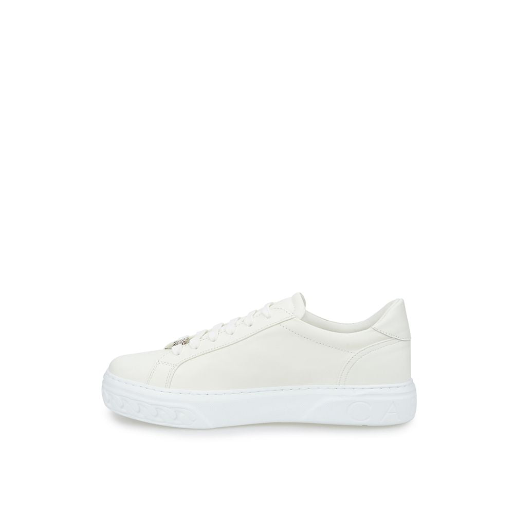 Casadei Sleek White Leather Sneakers - EU40/US10