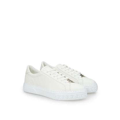 Casadei Sleek White Leather Sneakers - EU40/US10