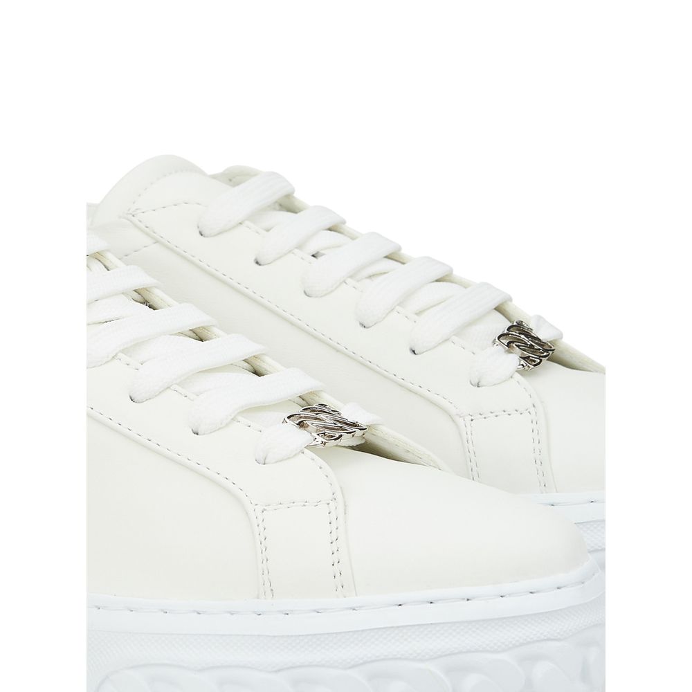 Casadei Sleek White Leather Sneakers - EU40/US10