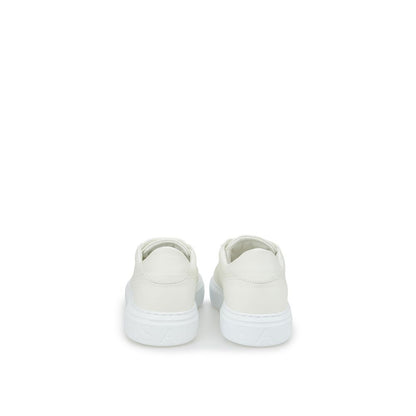 Casadei Sleek White Leather Sneakers - EU40/US10