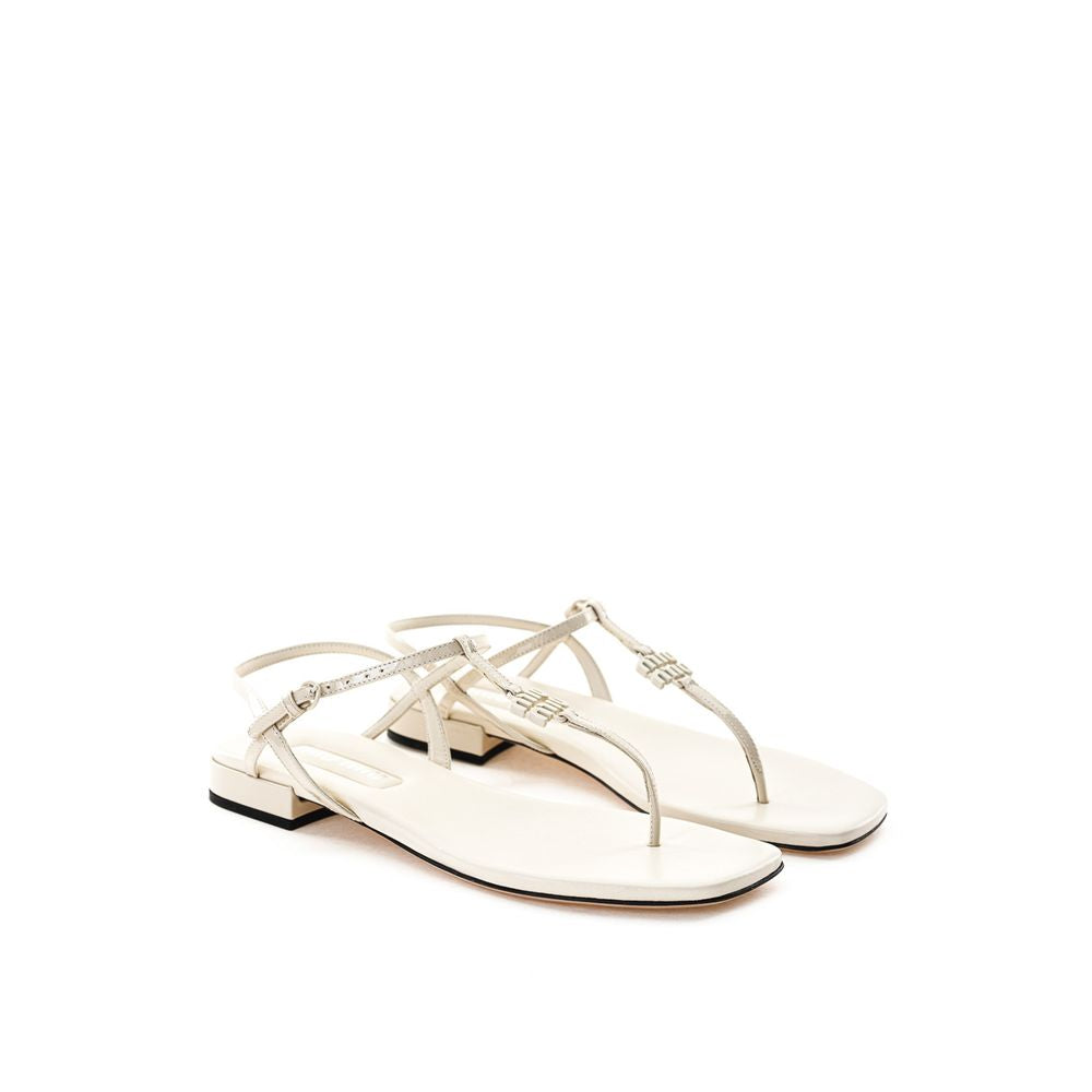 Miu Miu Beige Vernice Sandal - EU37.5/US7.5