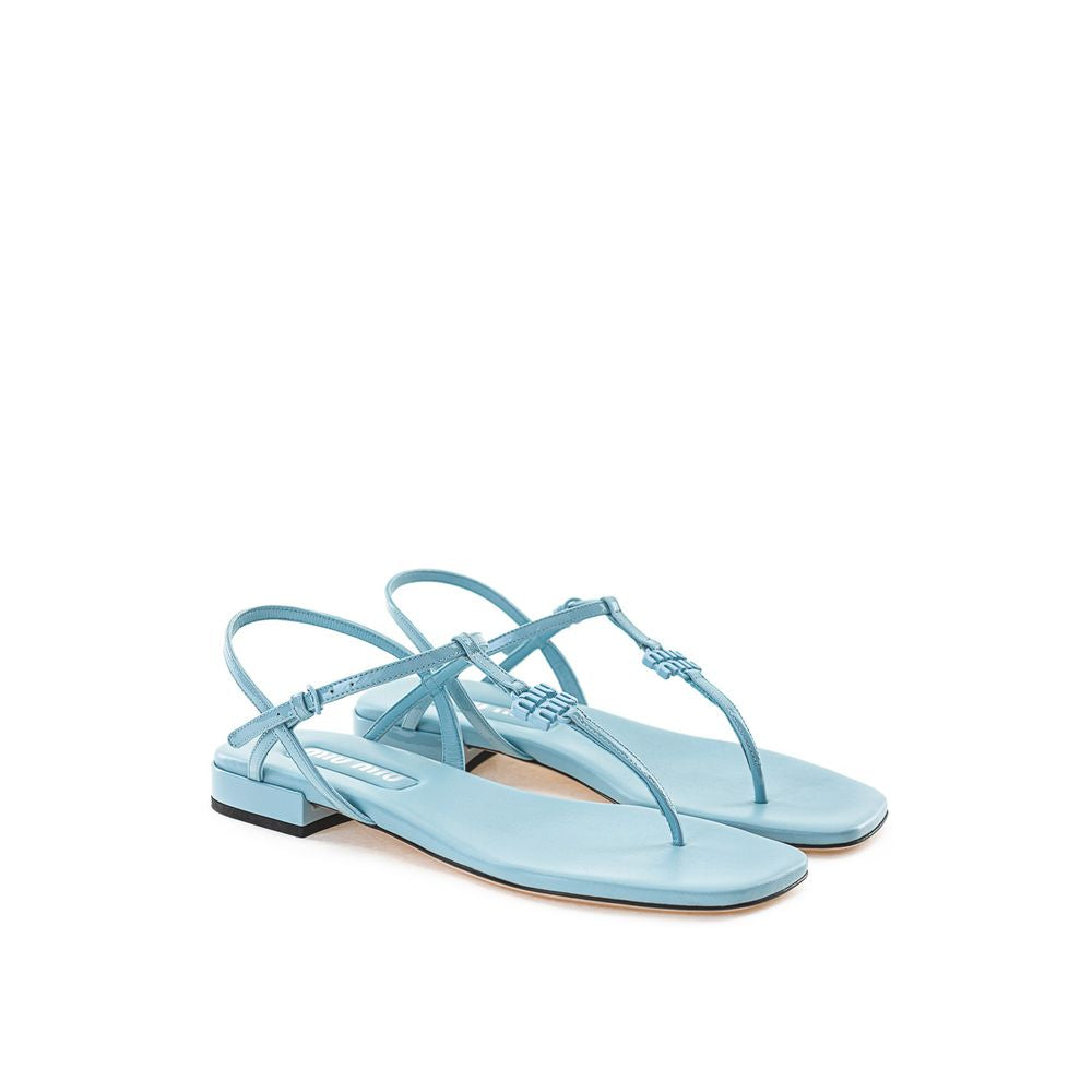 Miu Miu Light Blue Vernice Sandal - EU36/US6