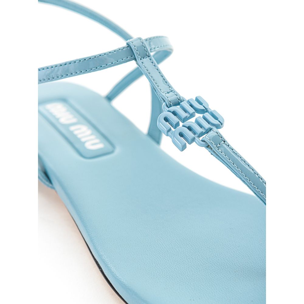 Miu Miu Light Blue Vernice Sandal - EU36/US6