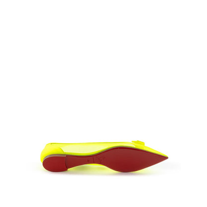 Christian Louboutin Sunshine Yellow Mesh Flat Elegance - EU38/US8