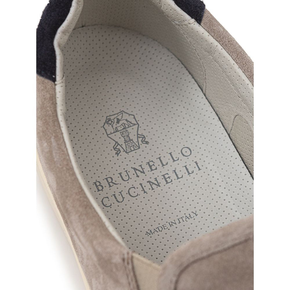 Brunello Cucinelli Gray Leather Sneaker - EU42/US9