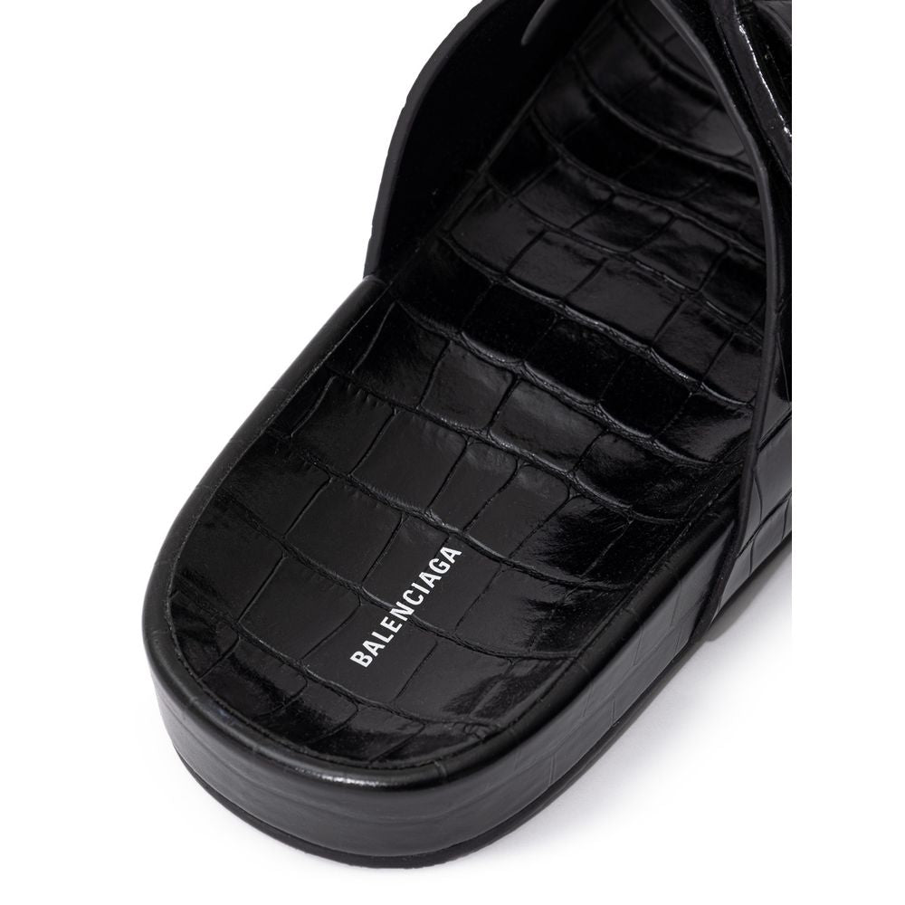 Balenciaga Black Leather Sandal - EU43/US10