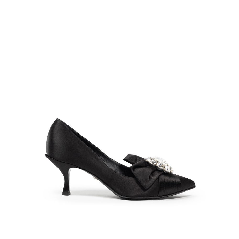 Dolce & Gabbana Black Viscose Pump - EU38.5/US8.5