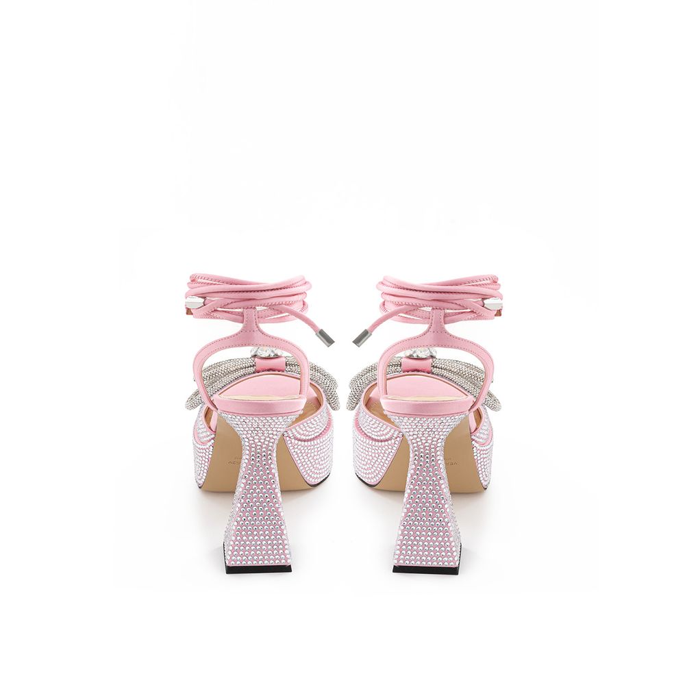 MACH & MACH Chic Pink Leather Platforms for Elevated Style - EU37/US7