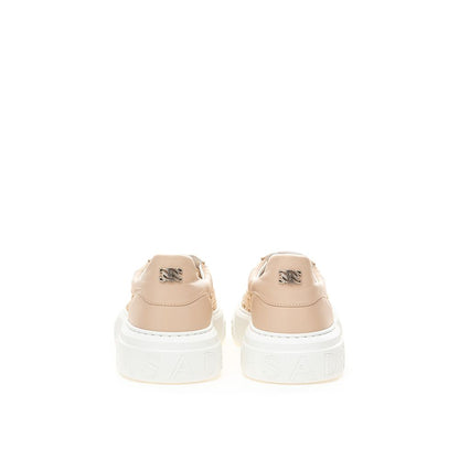 Casadei Chic Beige Leather Sneakers - EU41/US11