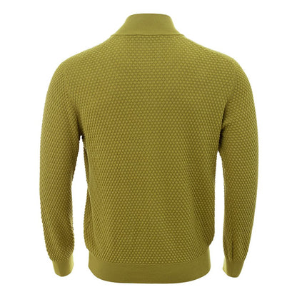 Gran Sasso Elegant Yellow Cotton Cardigan for Men - IT50 | L