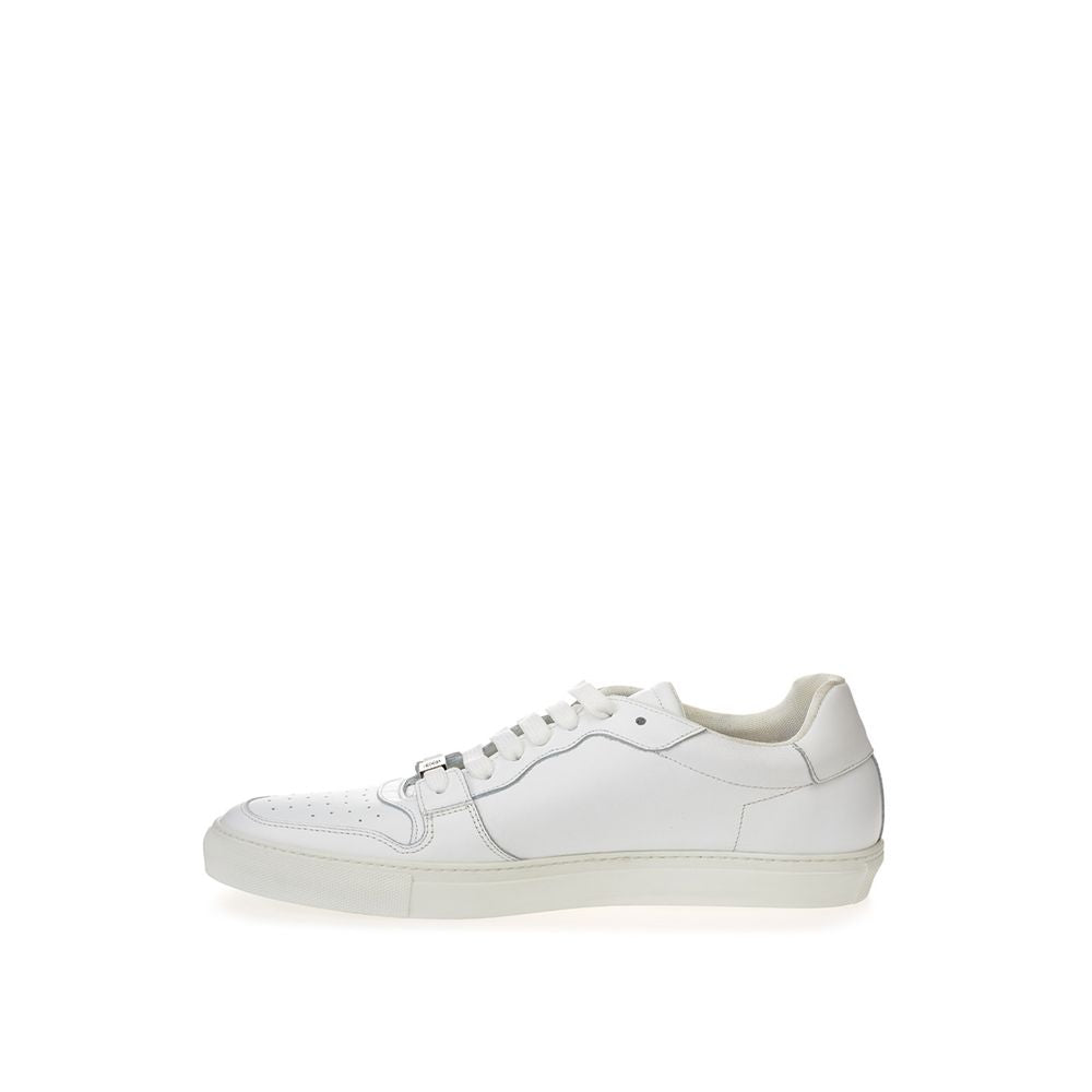 Roberto Cavalli White Leather Sneakers Luxe Footwear - EU36/US6