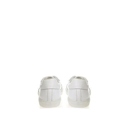 Roberto Cavalli White Leather Sneakers Luxe Footwear - EU36/US6