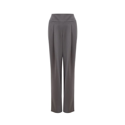 Lardini Chic Gray Wool Trousers for Sophisticated Style - IT40|S