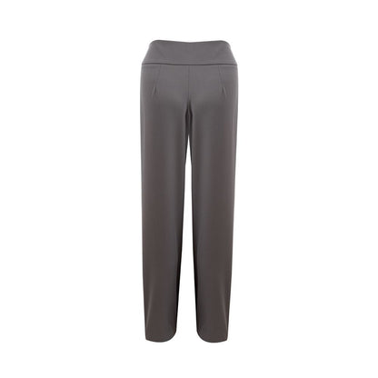 Lardini Chic Gray Wool Trousers for Sophisticated Style - IT40|S