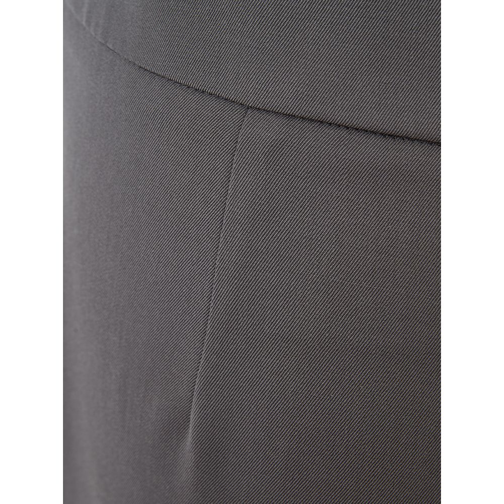 Lardini Chic Gray Wool Trousers for Sophisticated Style - IT40|S