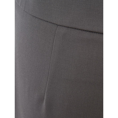 Lardini Chic Gray Wool Trousers for Sophisticated Style - IT40|S