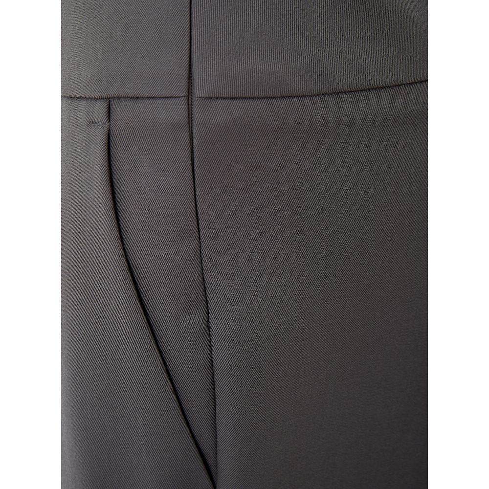 Lardini Chic Gray Wool Trousers for Sophisticated Style - IT40|S