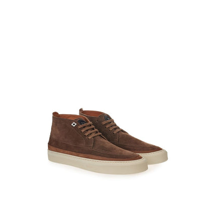 Lardini Elegant Suede Sneakers in Rich Brown - EU40/US7