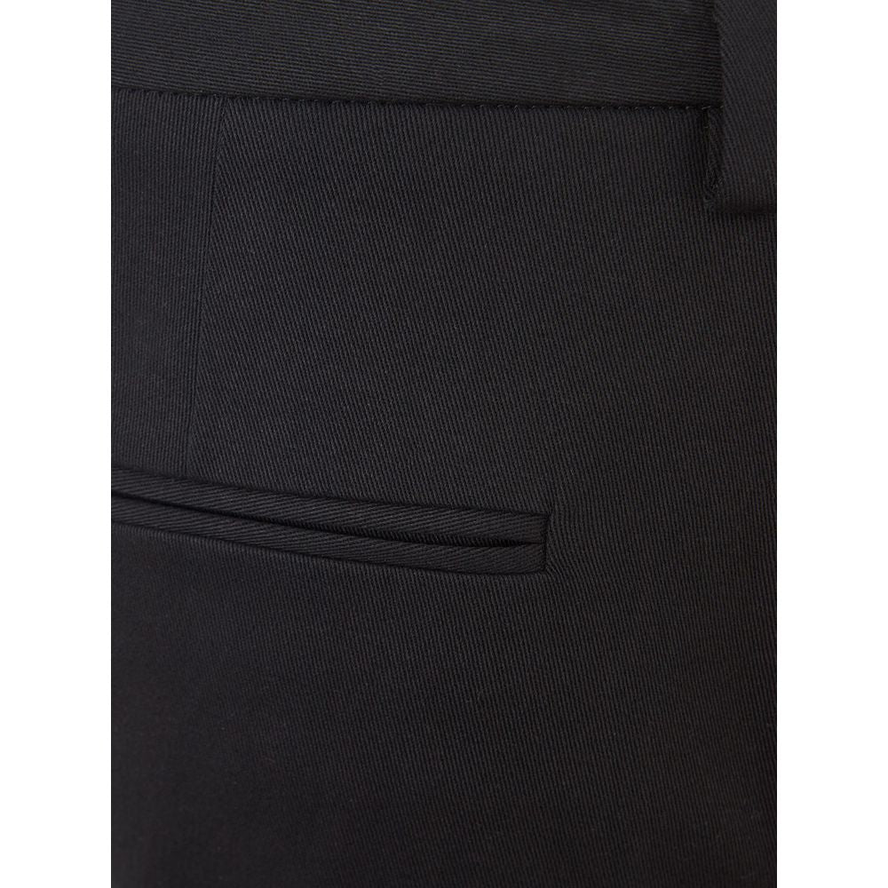 Lardini Italian Elegance Cotton Black Trousers - IT40|S