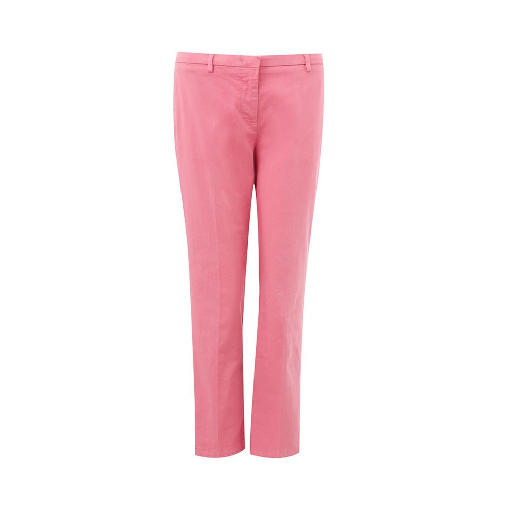 Lardini Elegant Cotton Pink Trousers for Sophisticated Style - IT42|M