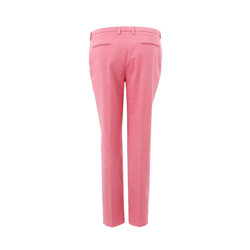 Lardini Elegant Cotton Pink Trousers for Sophisticated Style - IT42|M