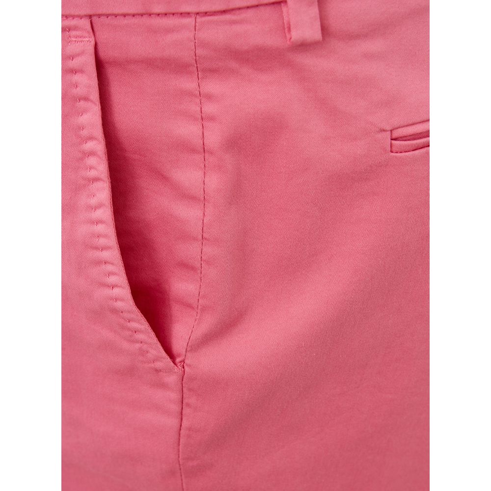 Lardini Elegant Cotton Pink Trousers for Sophisticated Style - IT42|M