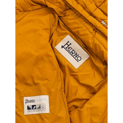 Herno Yellow Polyamide Jackets & Coat - IT42|M