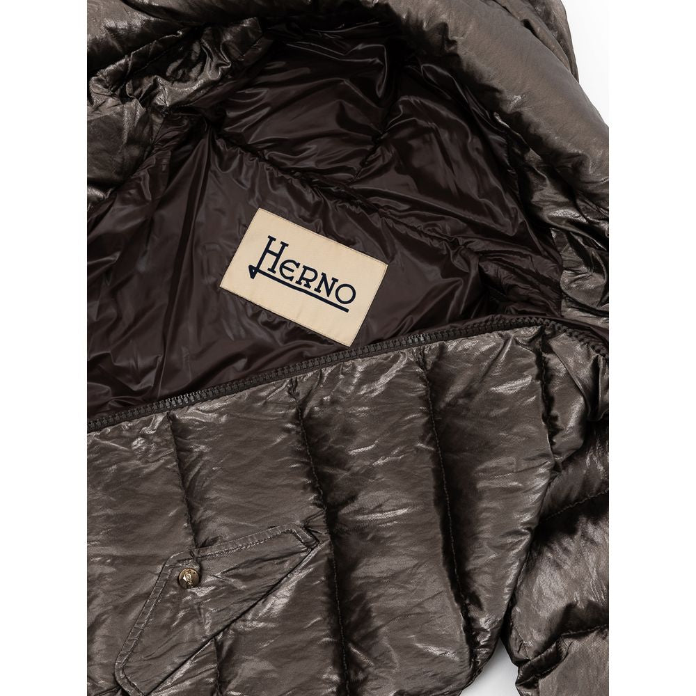 Herno Silver Viscose Jackets & Coat - IT42|M