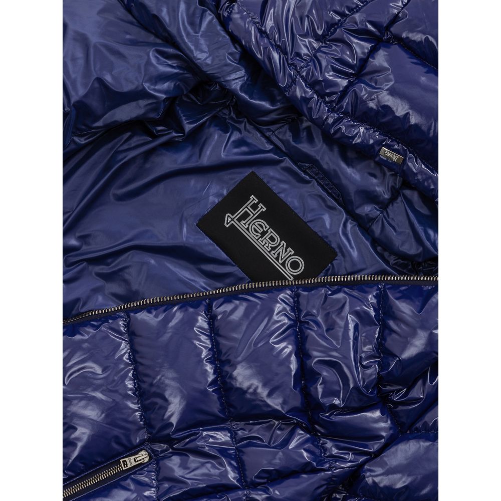 Herno Blue Polyamide Jackets & Coat - IT42|M