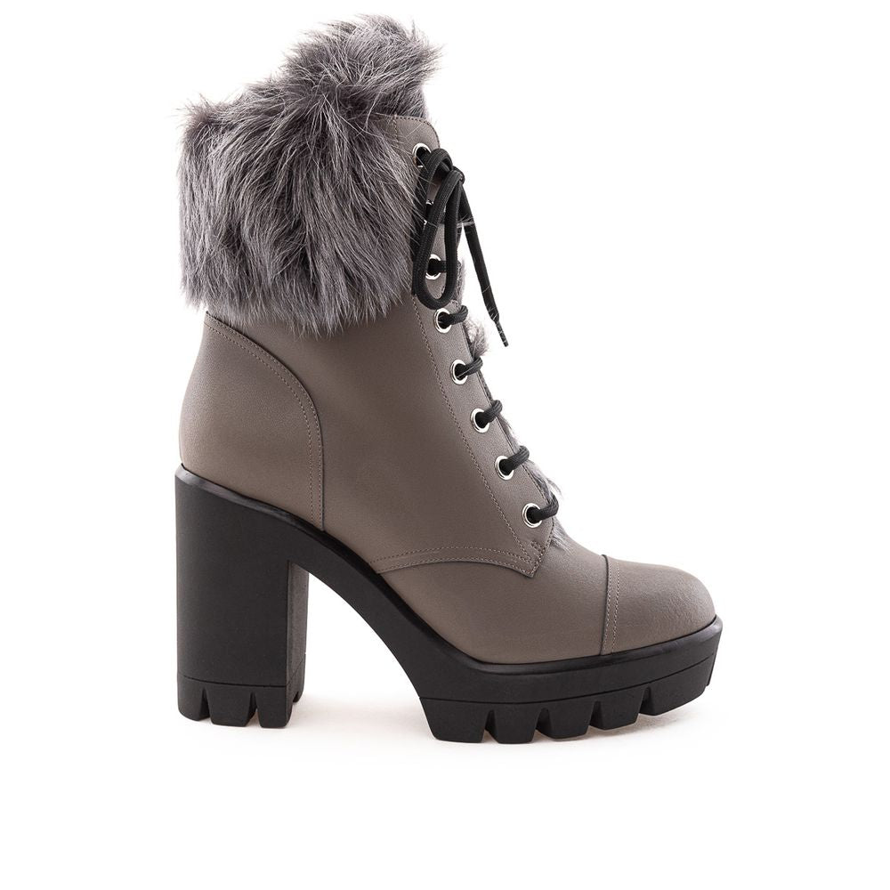 Giuseppe Zanotti Gray Eco Leather Boot - EU37/US7