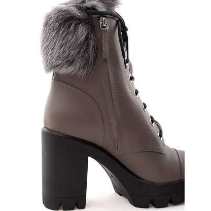 Giuseppe Zanotti Gray Eco Leather Boot - EU37/US7