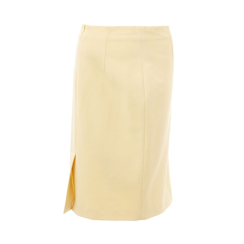 Lardini Elegant Yellow Viscose Skirt for Women - IT40|S