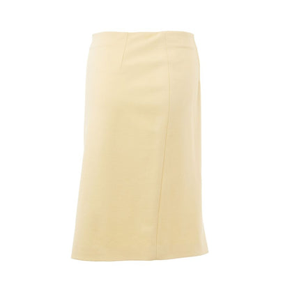 Lardini Elegant Yellow Viscose Skirt for Women - IT40|S